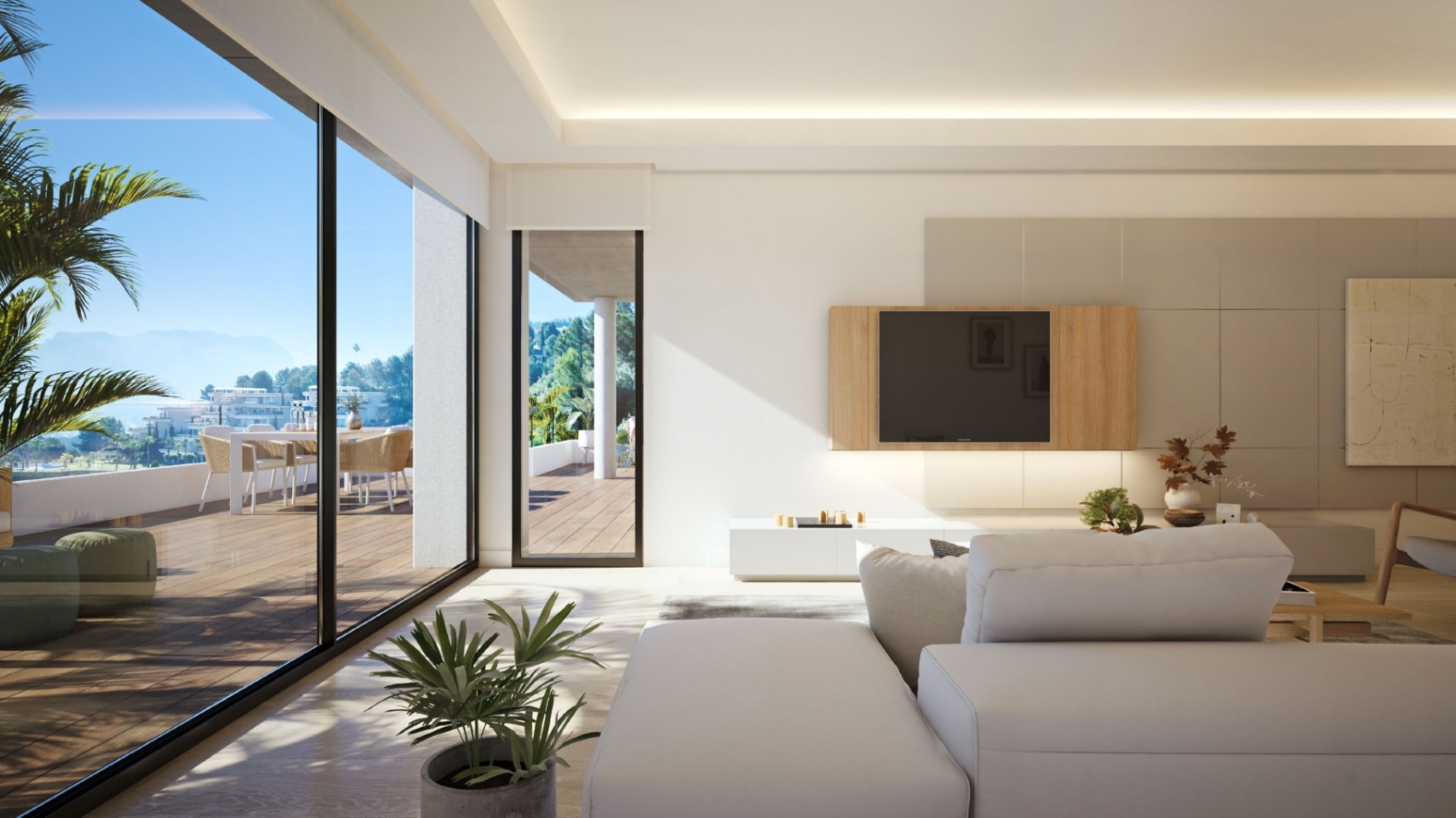 Denia: Prachtig nieuwbouw appartement met een mooi zeezicht naast de golf