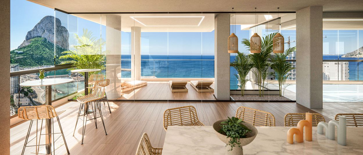 Calpe: Penthouse met een fenomenaal zicht over Calpe en de Middelandse Zee