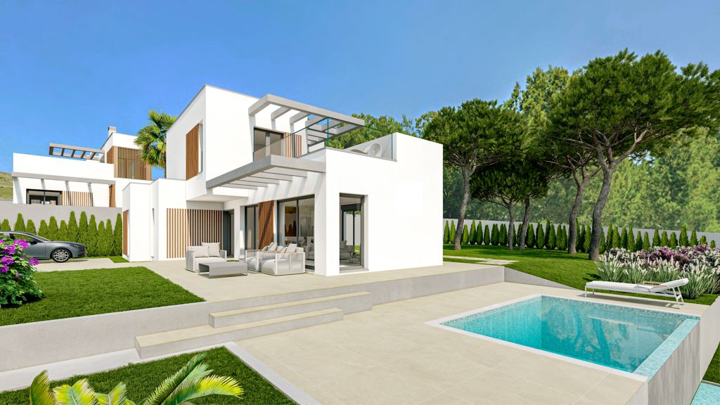 Finestrat : Belle villa neuve avec piscine à débordement