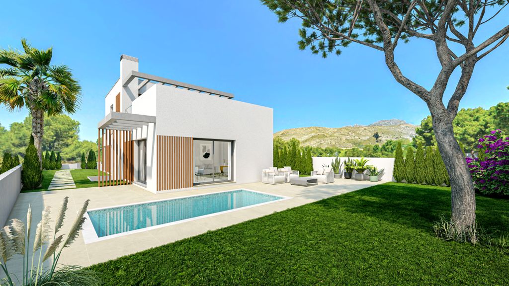 Finestrat : Belle villa neuve avec piscine à débordement