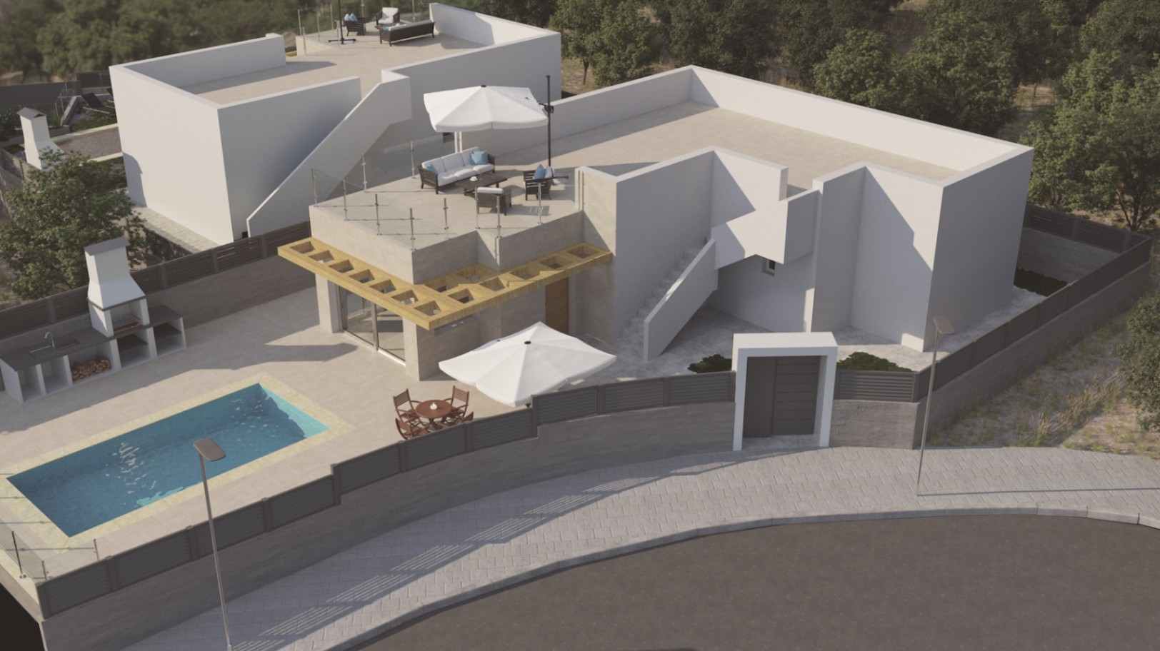 Polop : Nieuwbouwvilla met zwembad