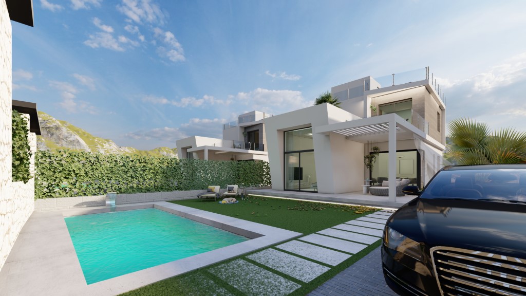 Finestrat: Luxurious new build villa with an open view
