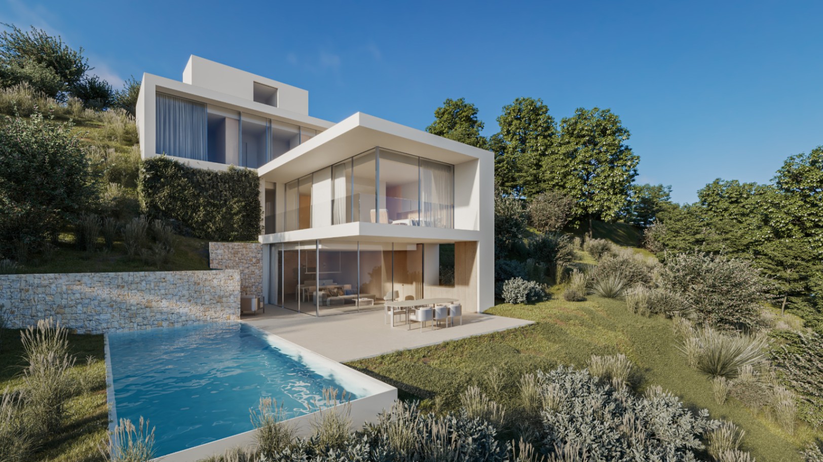 Benissa La Fustera : Villa design avec vue panoramique