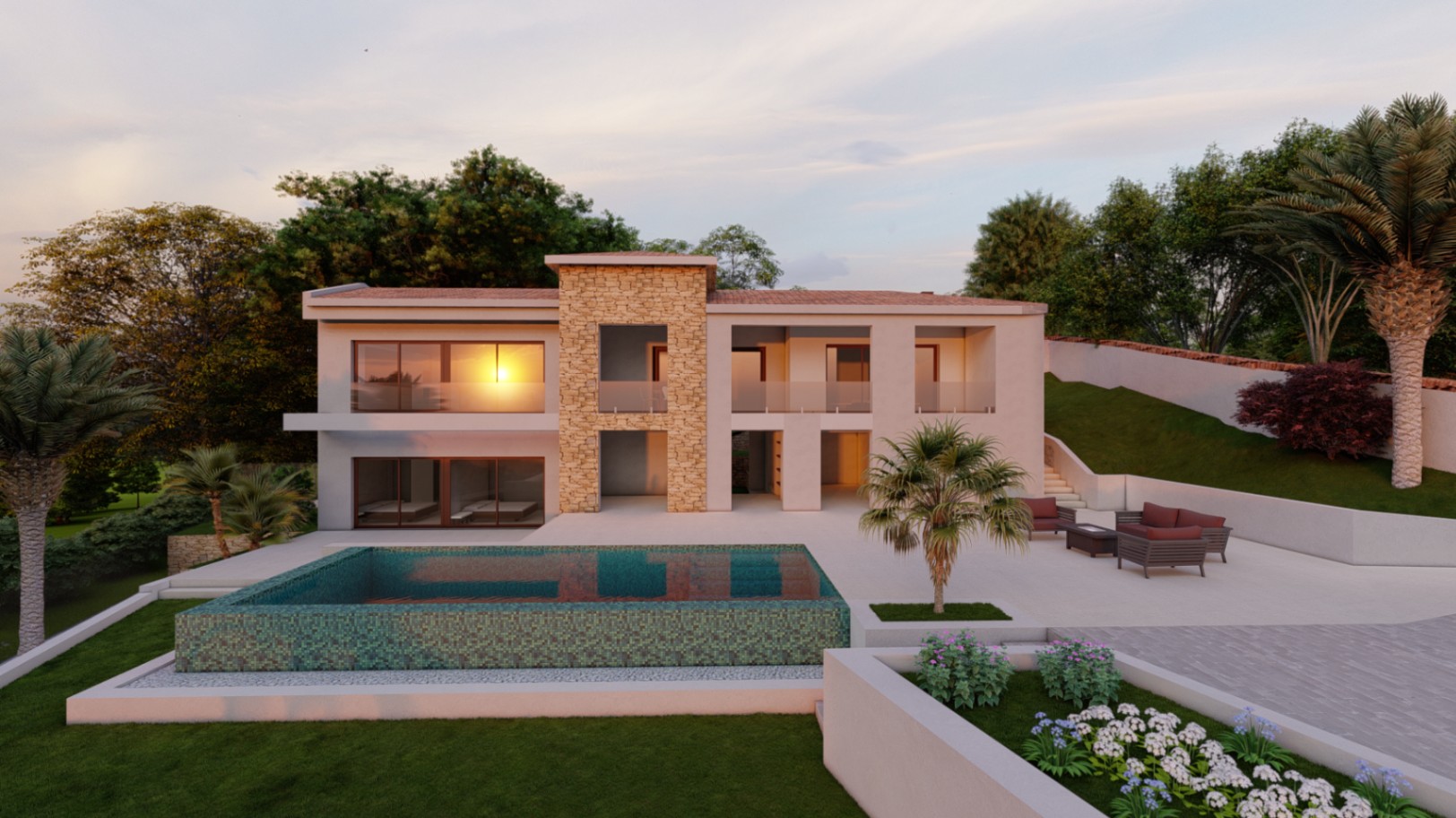 Altea: Luxurious modern new build villa with sea views