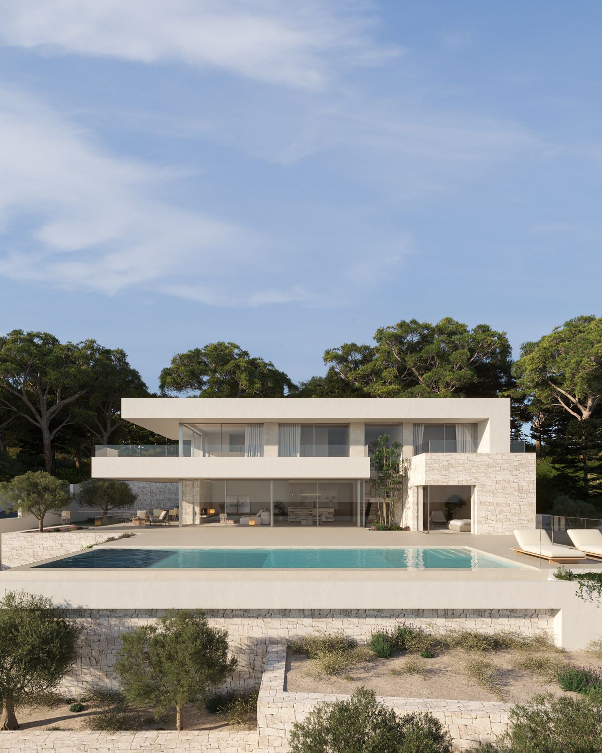 Moraira: Prachtige luxe villa met panoramisch zeezicht