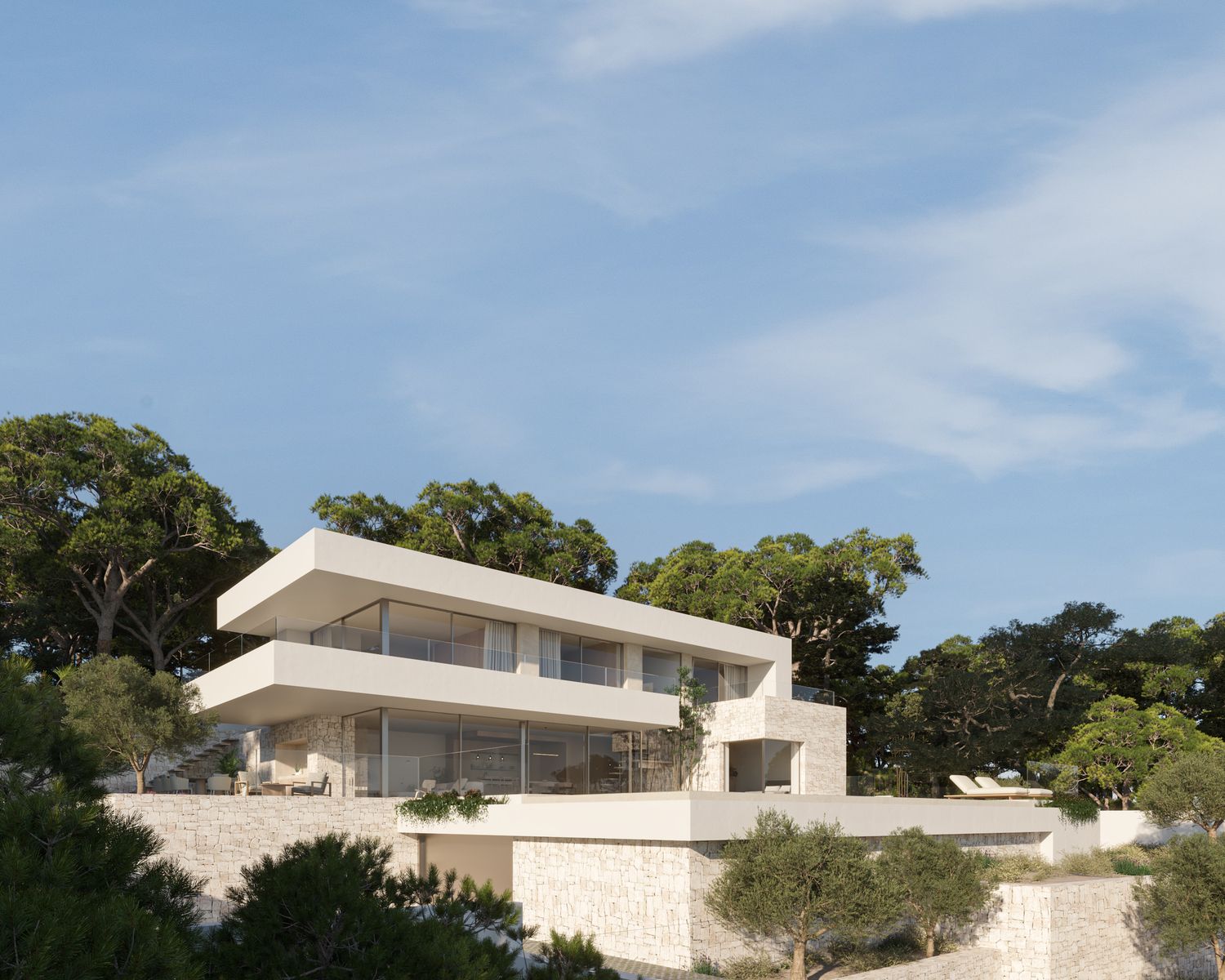 Moraira: Prachtige luxe villa met panoramisch zeezicht