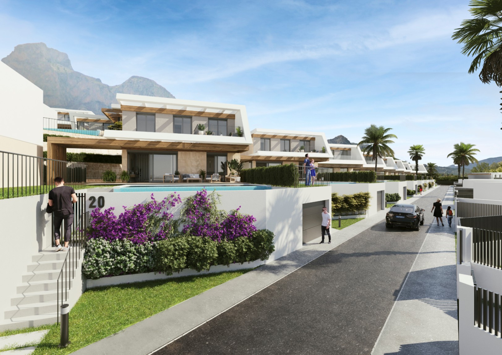 Polop: Prachtige nieuwbouw villa met fenomenaal panoramisch zicht