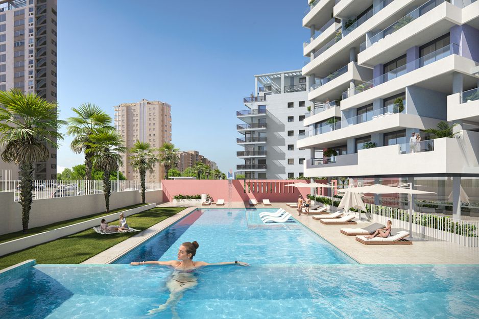 Calpe: New development with modern apartments with beautiful sea views