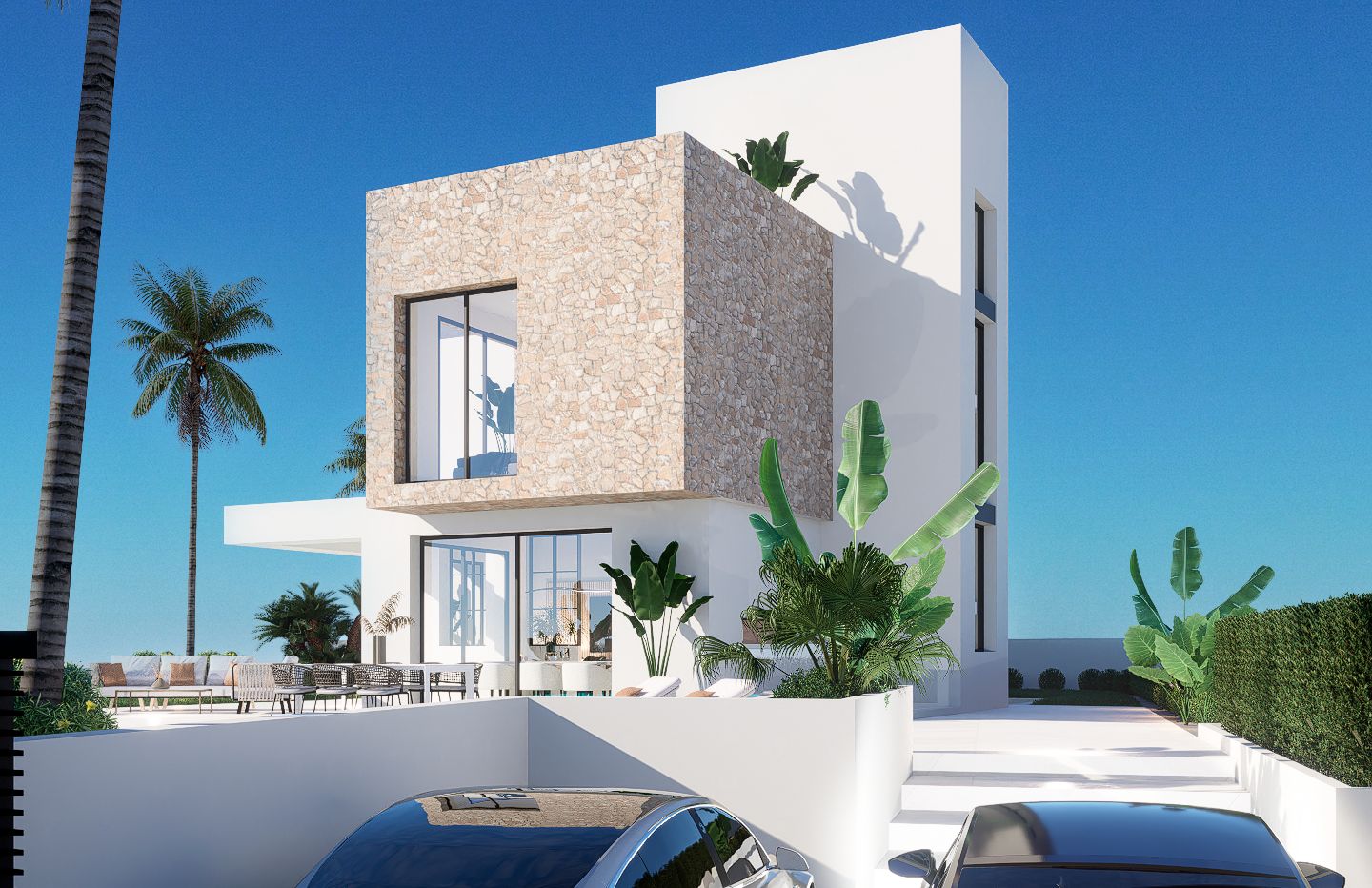 Finestrat: Luxe villa met een panoramisch zicht