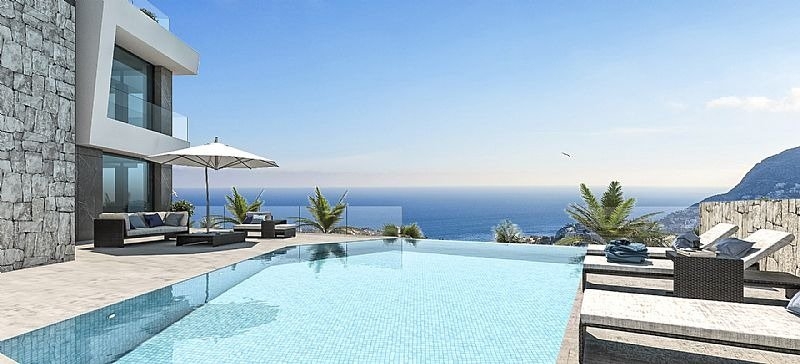 Calpe: New development with 6 luxury villas with fantastic views to the sea and over Calpe
