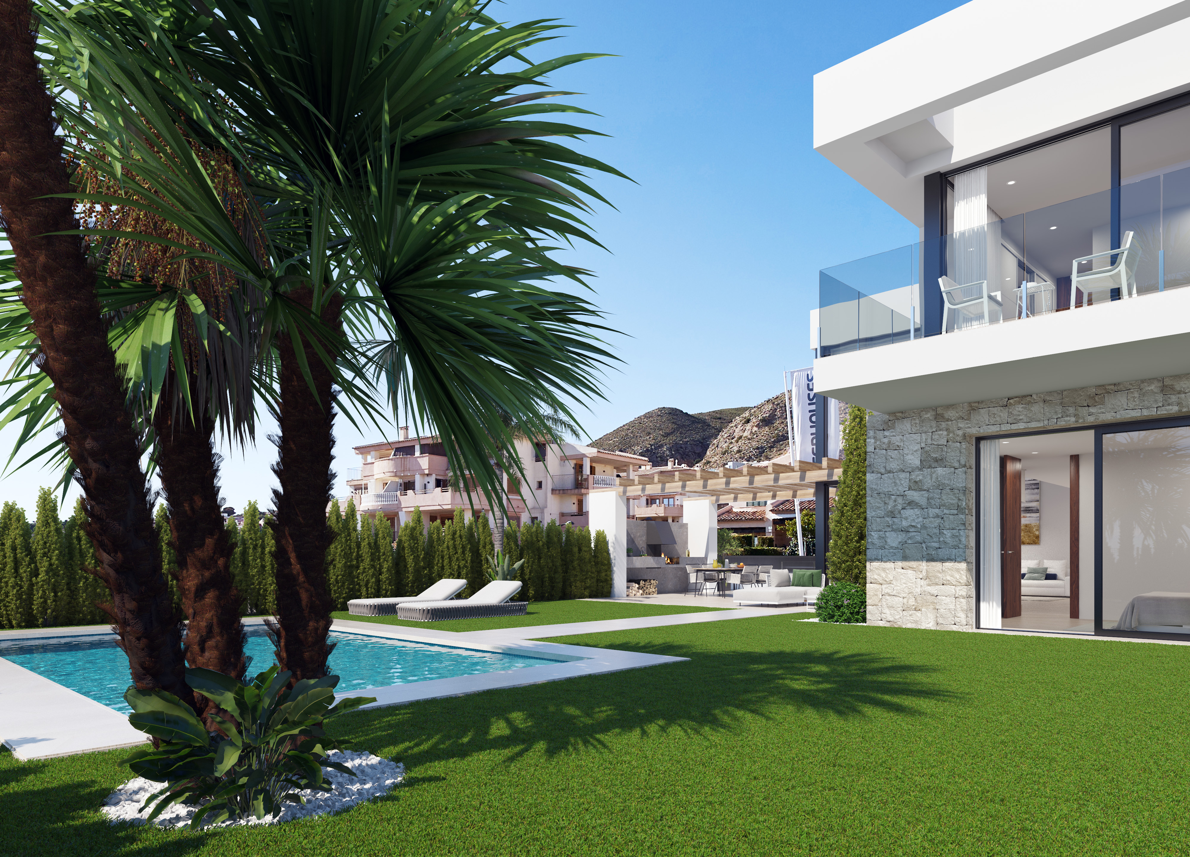 Finestrat: Moderne Luxusvilla mit Blick über die Bucht von Benidorm