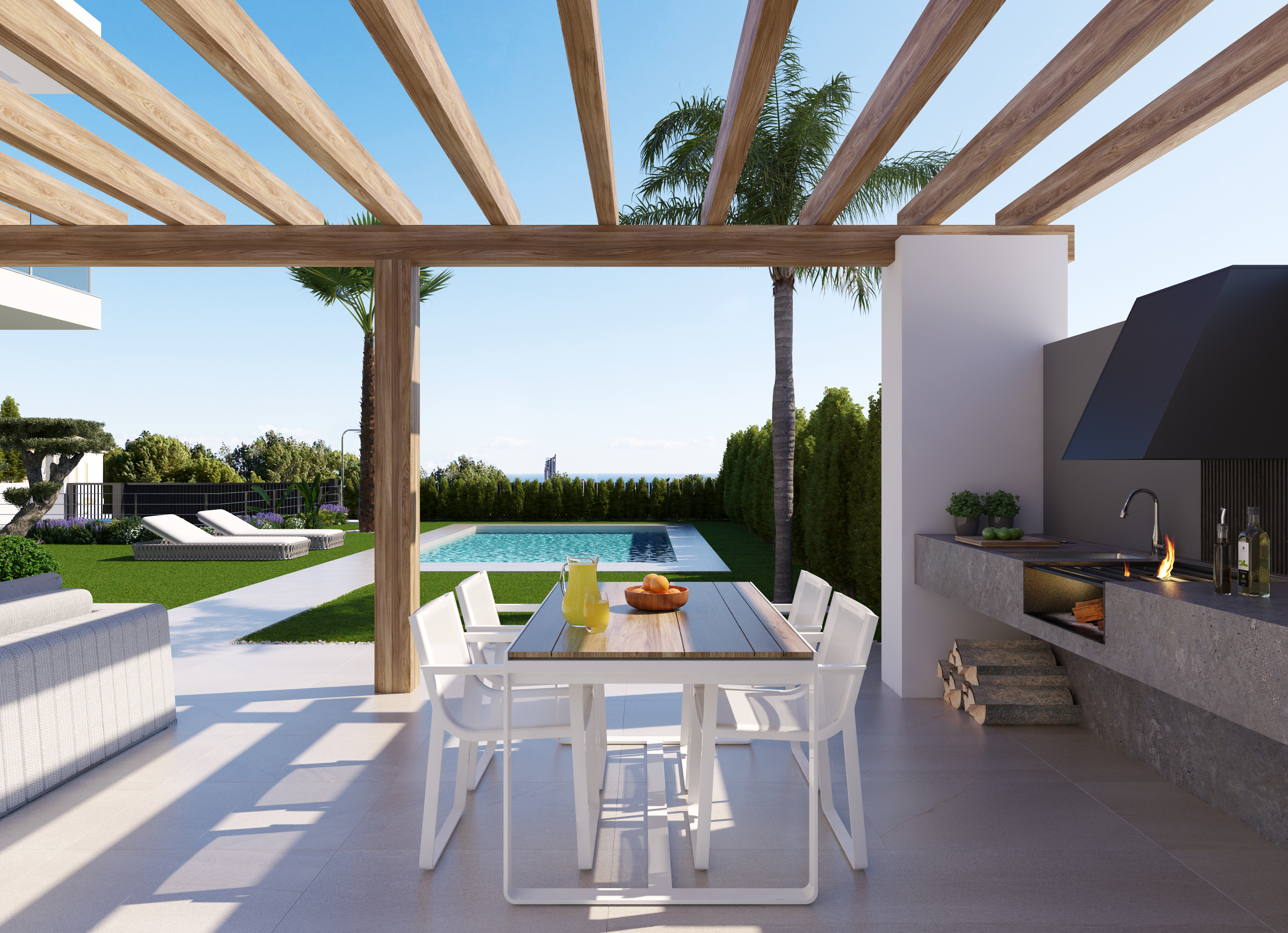 Finestrat: Moderne nieuwbouw villa met een mooi zeezicht