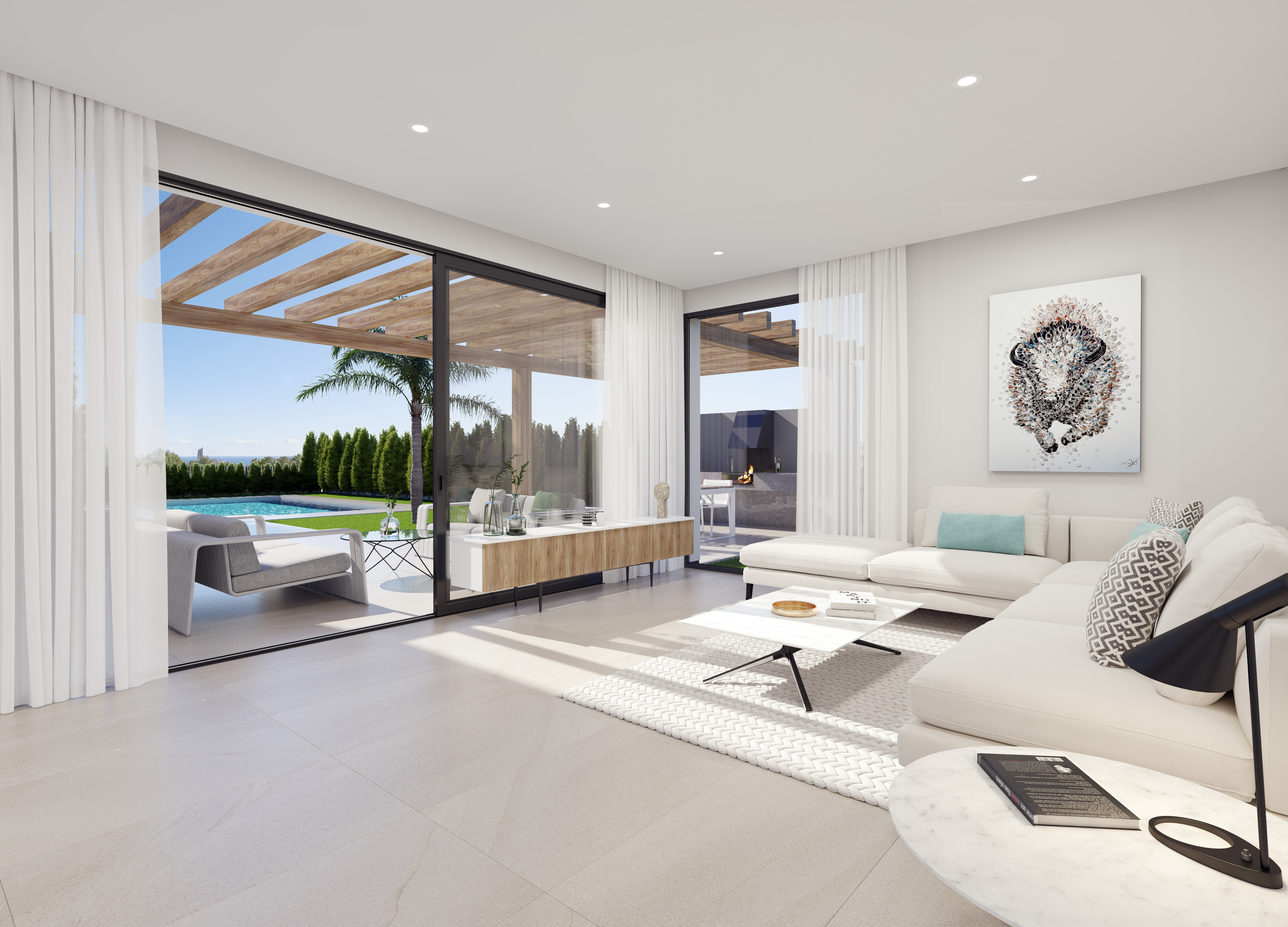 Finestrat: Moderne nieuwbouw villa met een mooi zeezicht