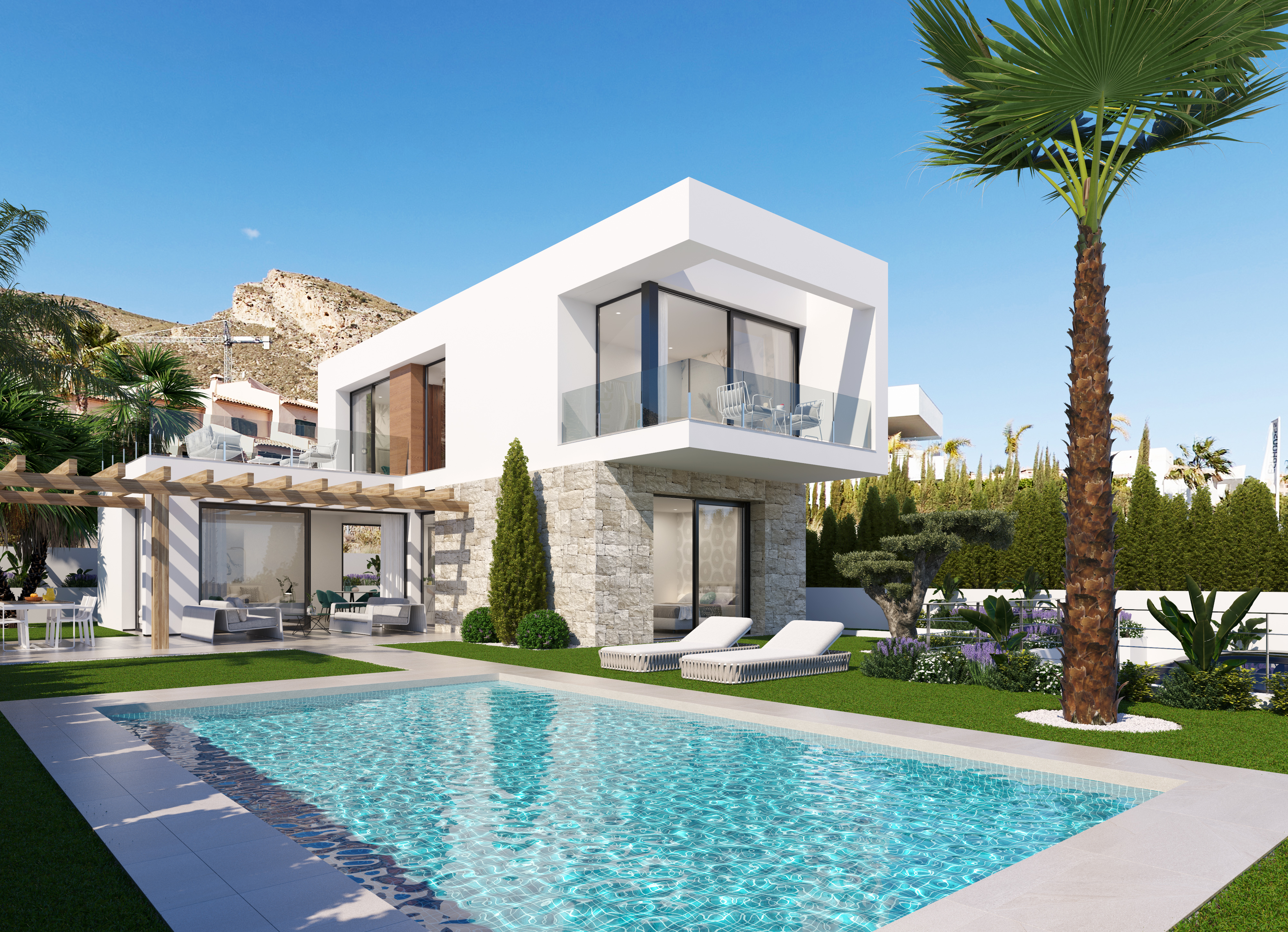 Finestrat: Villa moderna de nueva construcción con una hermosa vista al mar