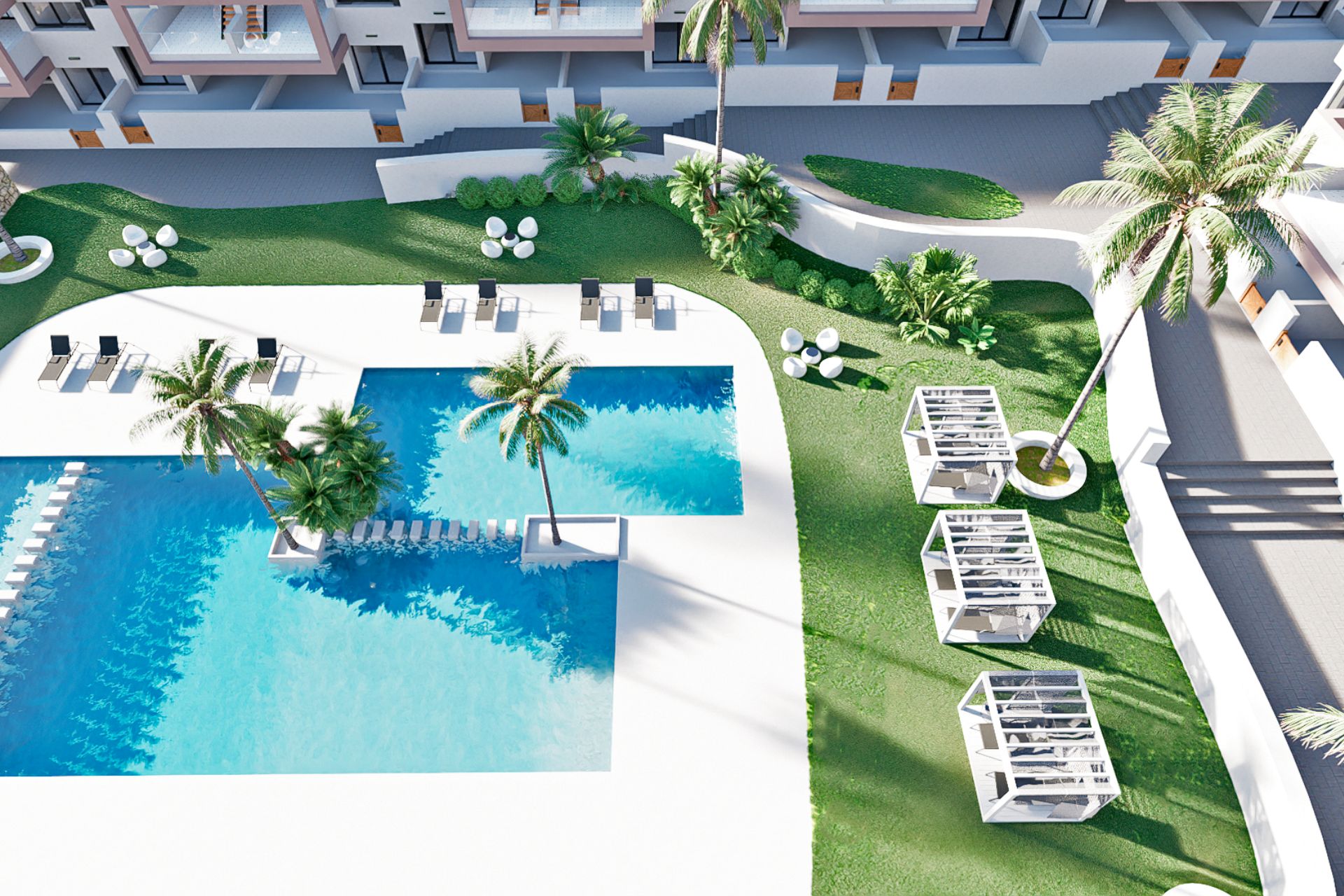 Finestrat: Moderne, neu gebaute Doppelhaushälfte mit privatem Pool