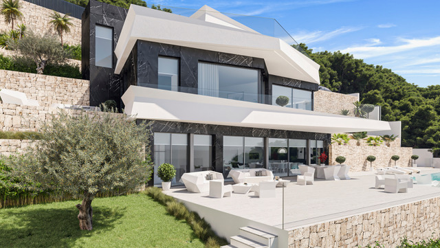 Benissa Costa: Luxuriöse Neubauvilla mit Panoramablick über Calpe