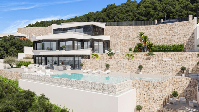 Benissa Costa: Luxueuse villa neuve avec vue panoramique sur Calpe