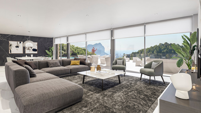 Benissa Costa: Luxurious new build villa with panoramic views over Calpe