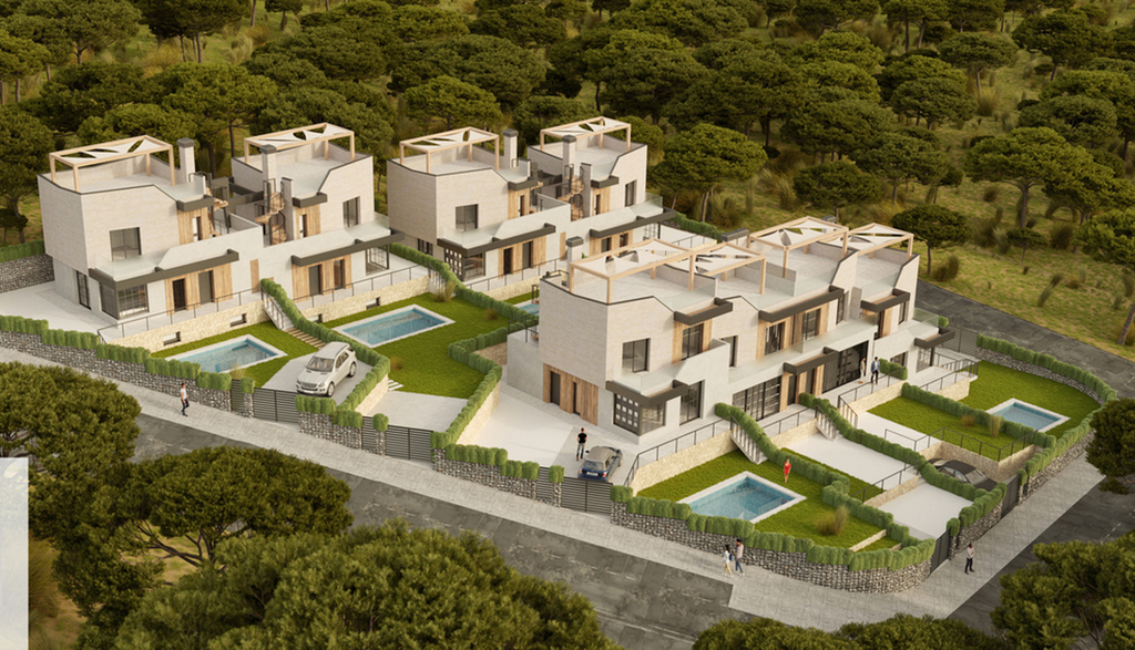 Polop: Nieuwbouw villa's omringd door de natuur