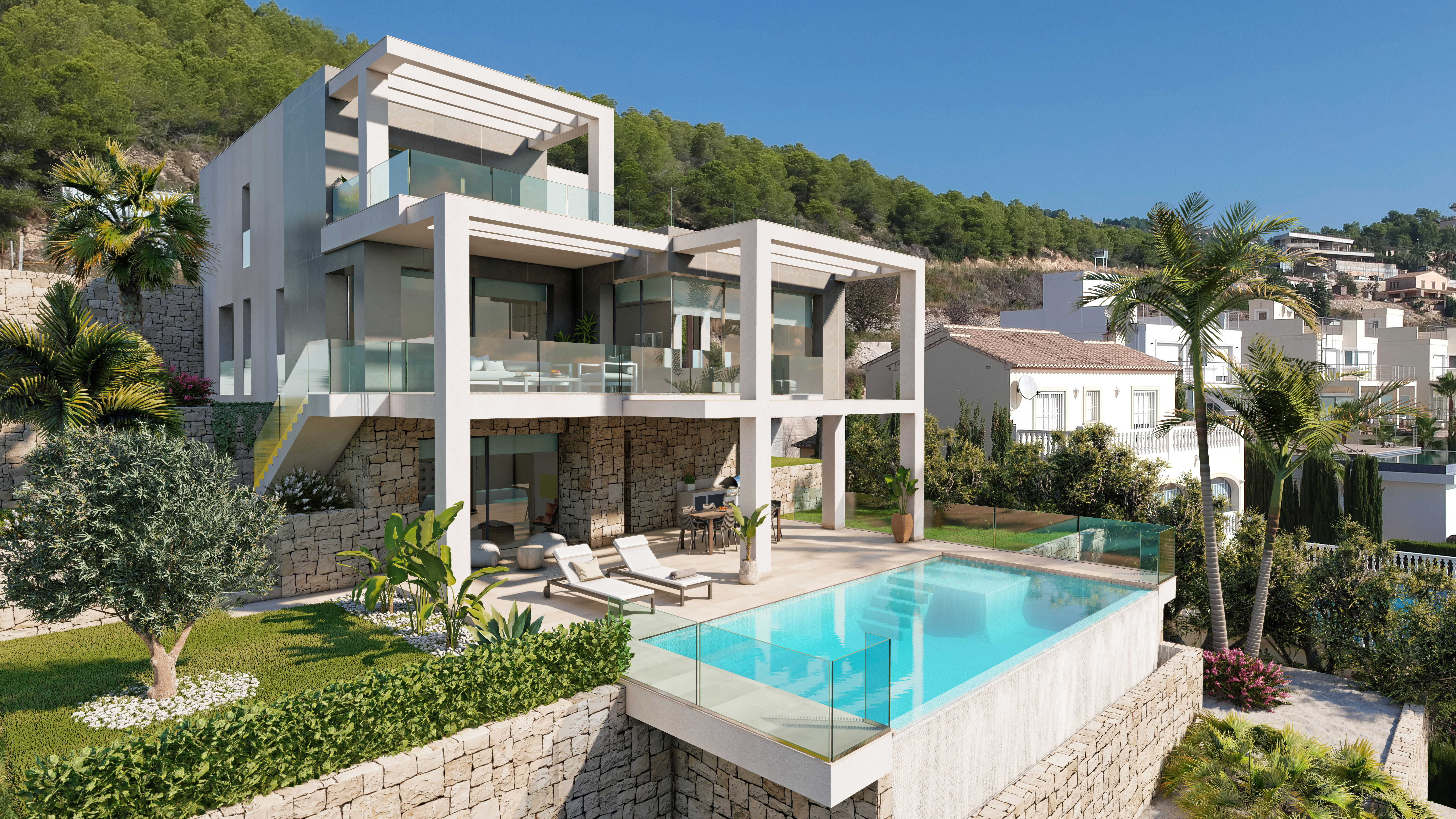 Calpe: Spectaculaire villa met panoramisch zeezicht