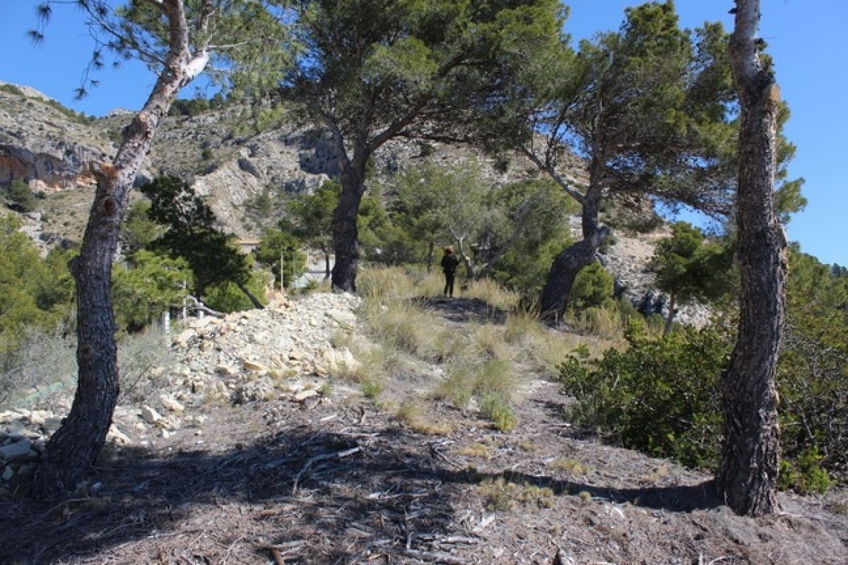 Terrain plat à bâtir avec vue phénoménale sur les collines d'Altea
