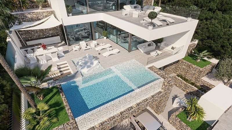 Calpe: Moderne und luxuriöse Neubauvilla mit phänomenalem Blick auf den Peñon d'Ifach und das Meer